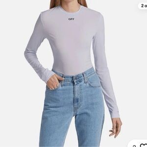 Off-White Lavender Long Sleeve Tee M